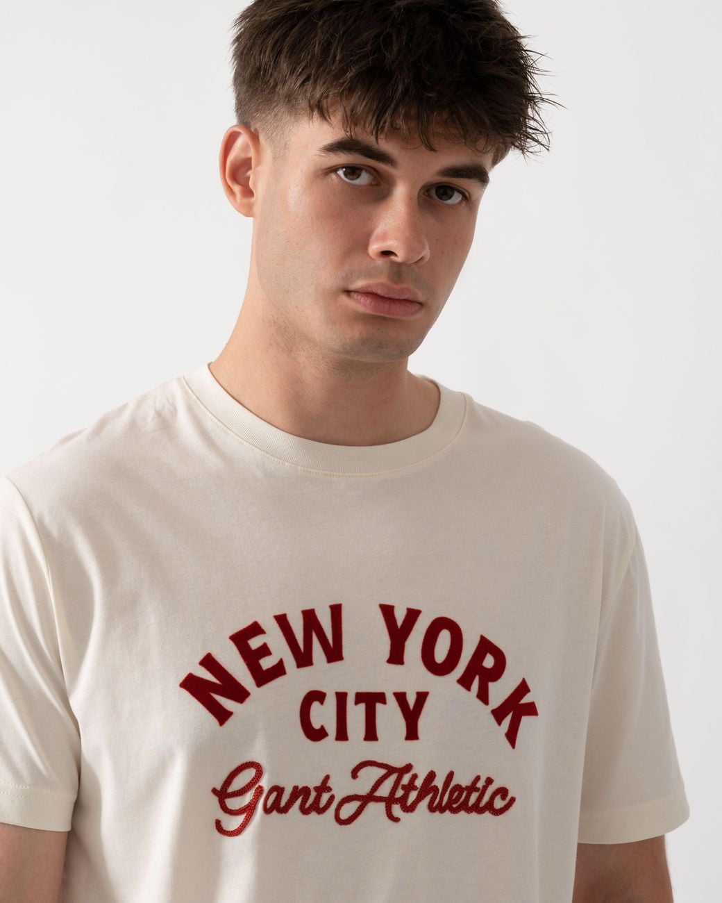 Gant White Logo Graphic Short Sleeve T-Shirt for men