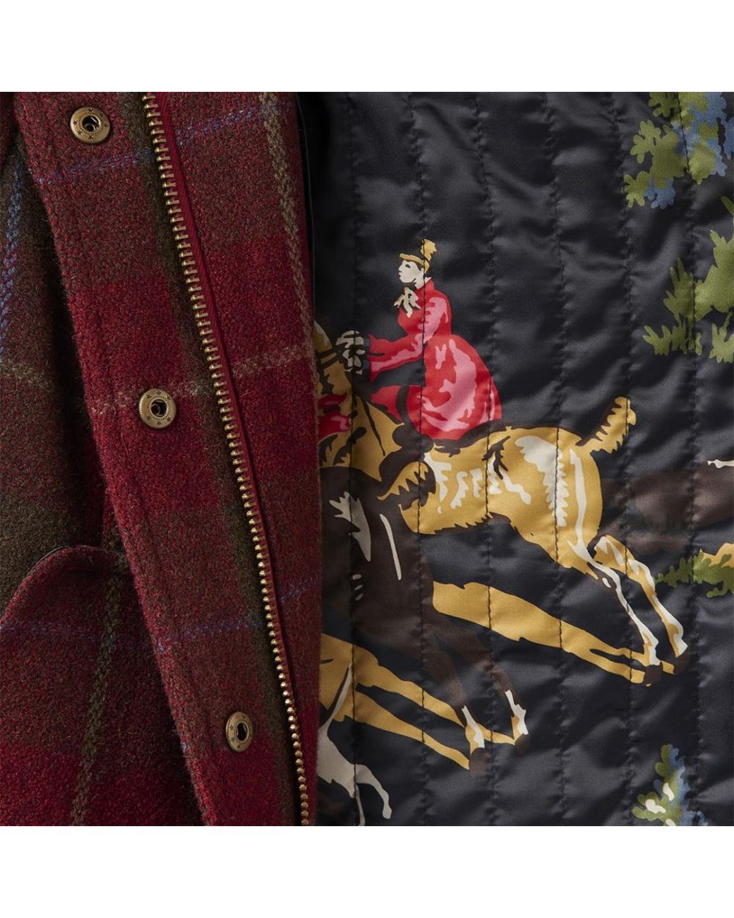 Joules red store field coat