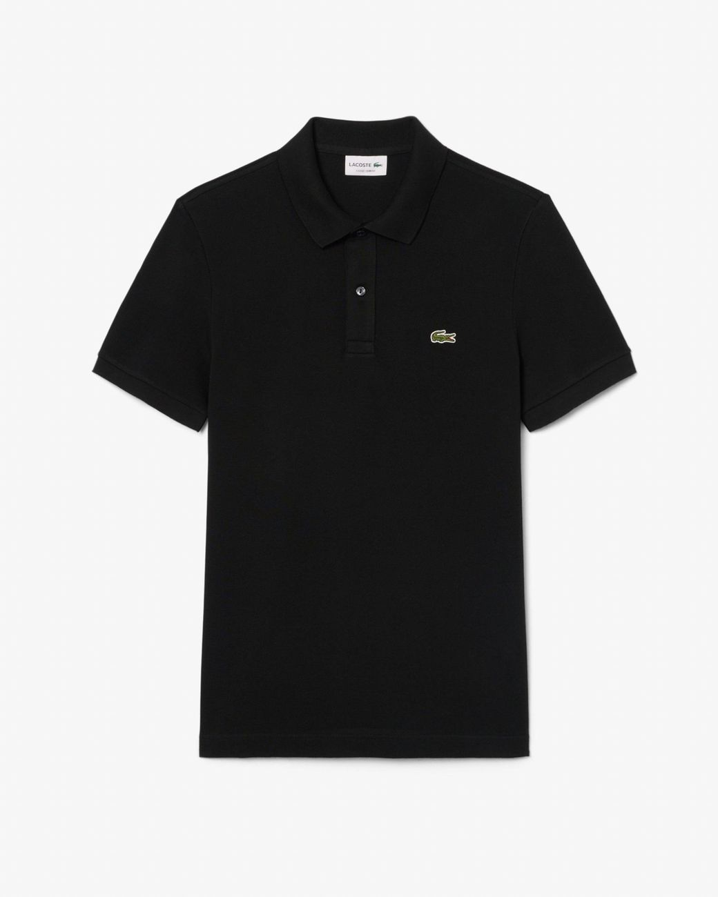 Lacoste Black Original L.12.12 Slim Fit Petit Piqué Cotton Polo Shirt for men