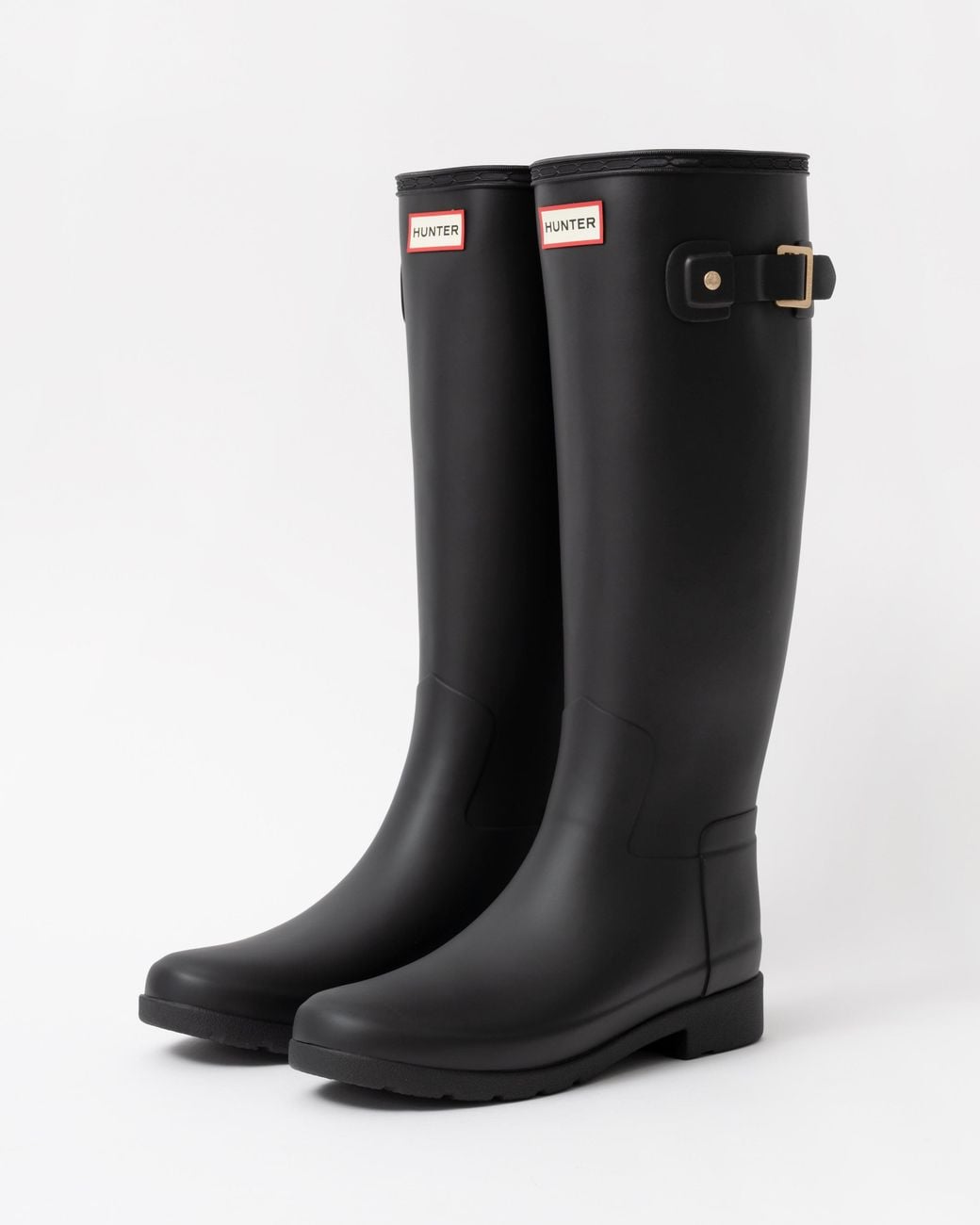 Hunter Black Refined Trim Tall Boot