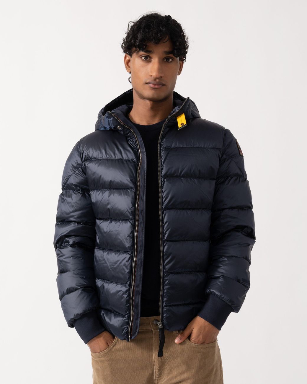 Parajumpers Blue Pharrell Hooded Down Bomber Jacket for men