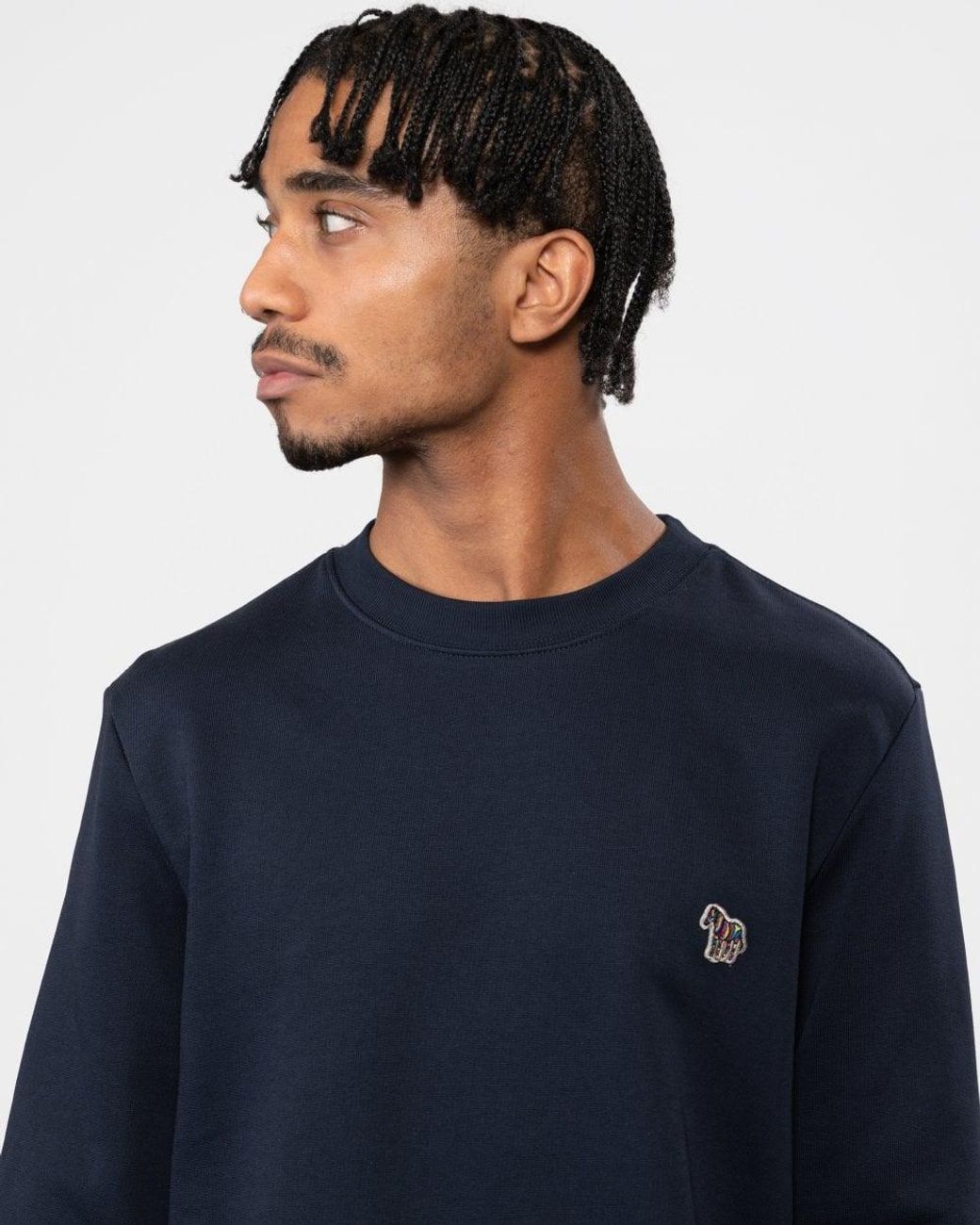 Paul Smith Blue Ps Regular Fit Sports Stripe Zebra Sweatshirt for men