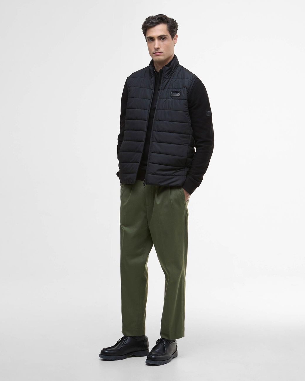 Barbour Black Aldon Quilted Gilet for men