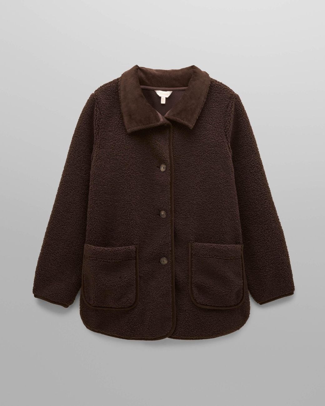 Joules Brown Sadie Longline Fleece Jacket