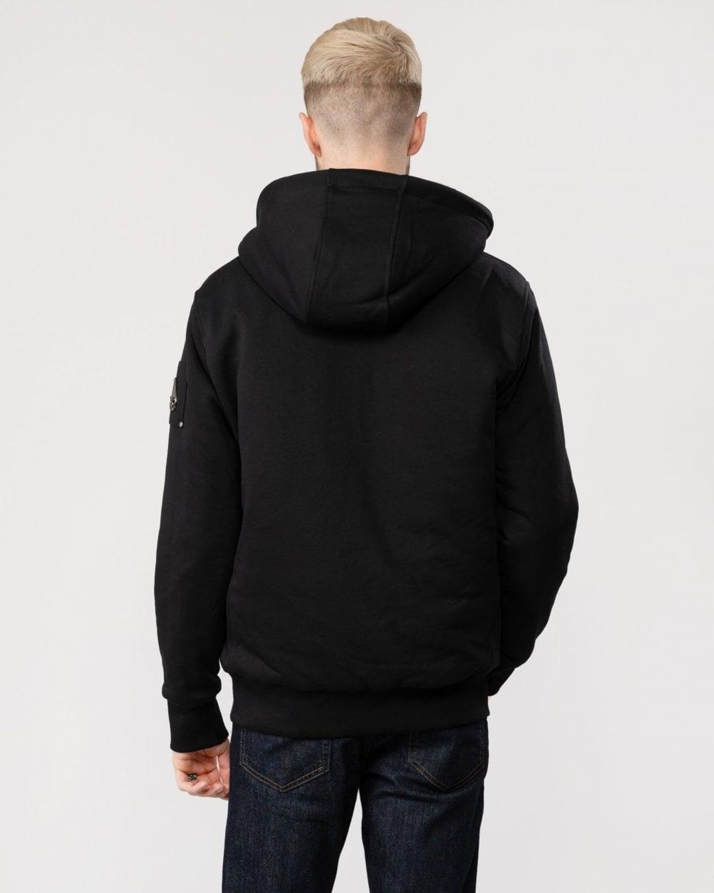 Moose Knuckles Black Classic Bunny 3 Fleece Hoodie for men