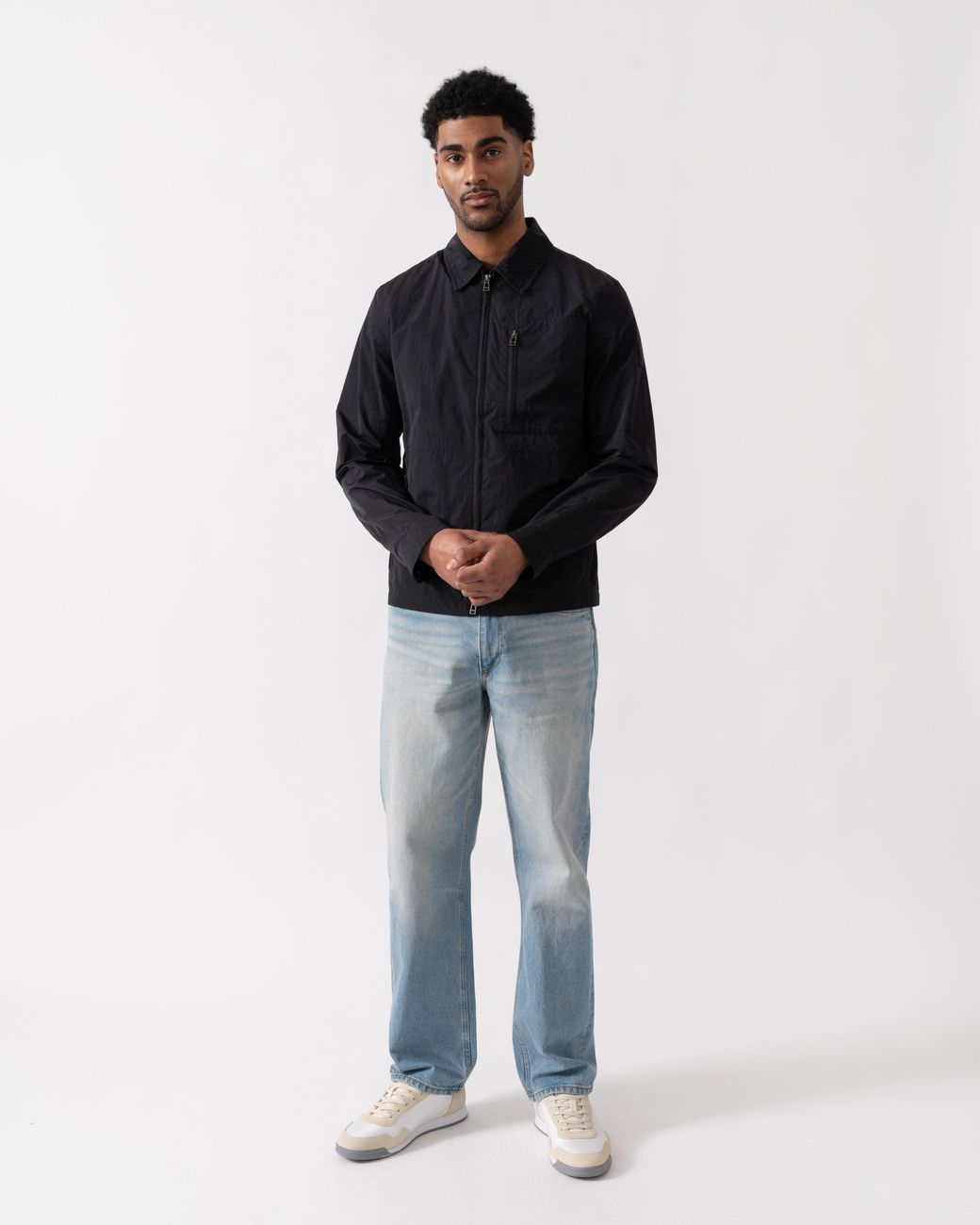 Belstaff Black Grid Overshirt for men