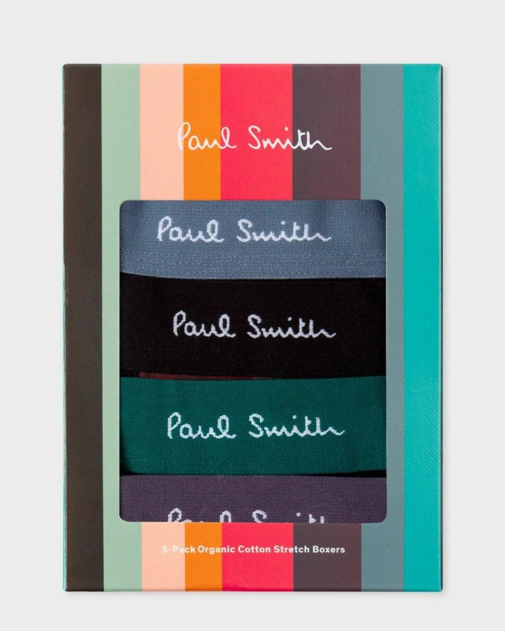 Paul Smith Red 5-Pack Organic Cotton Signature Stripe Mixed Boxer Briefs for men