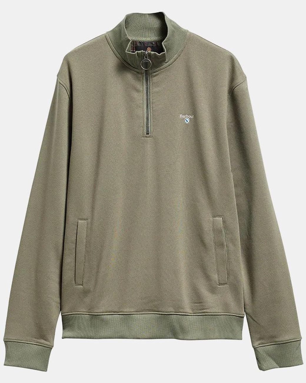 Barbour Green Desmond Half Zip Sweatshirt for men