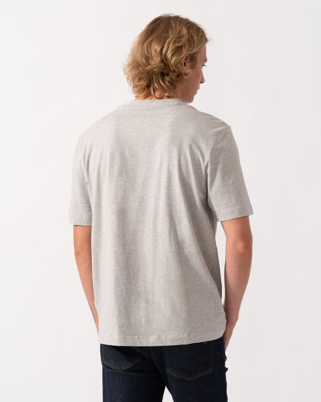 Boss Gray Tchup Crew Neck Small Logo T-Shirt for men