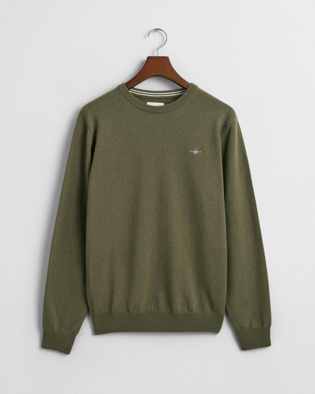 GANT Superfine Lambswool Crew Neck Jumper in Green for Men Lyst Canada