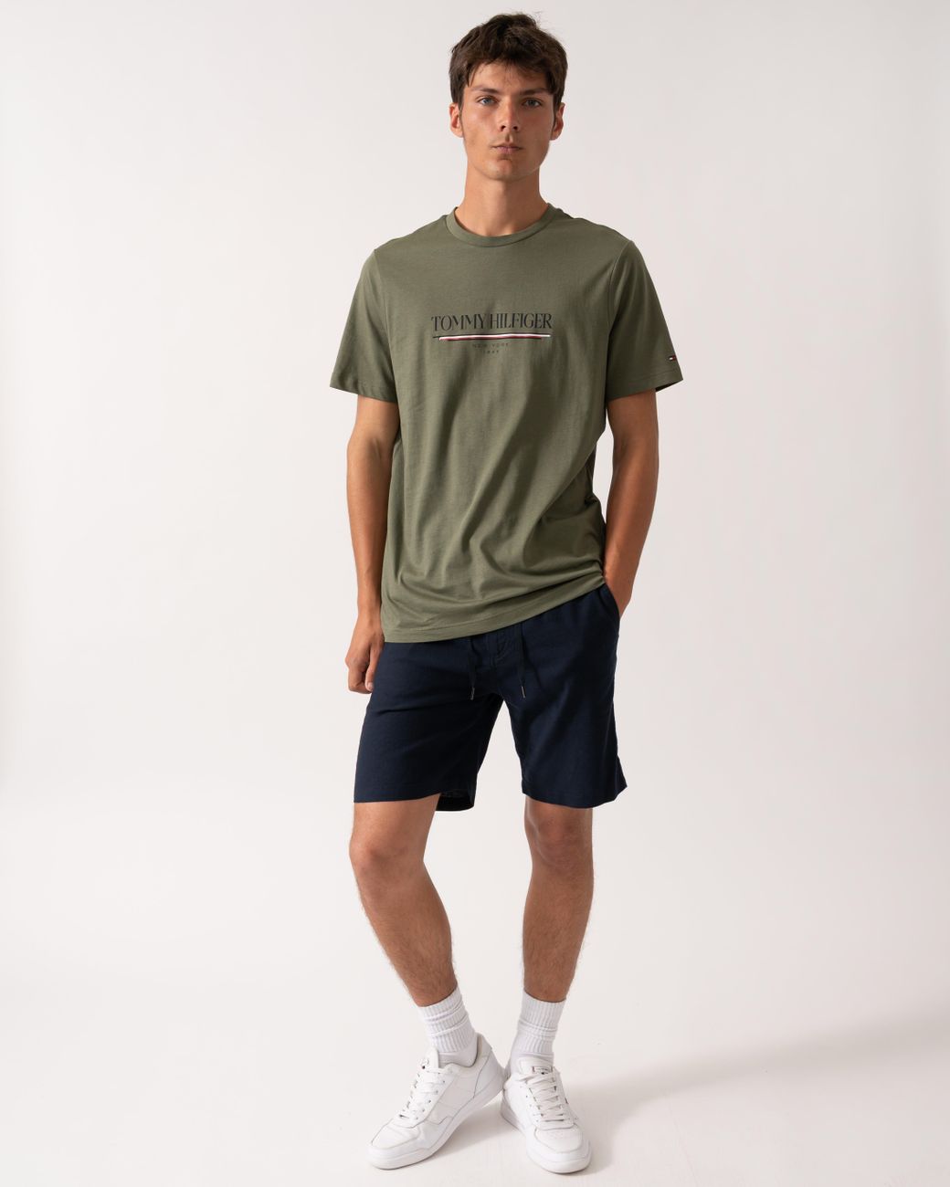 Tommy Hilfiger Green Brand Love Hilfiger Tee for men