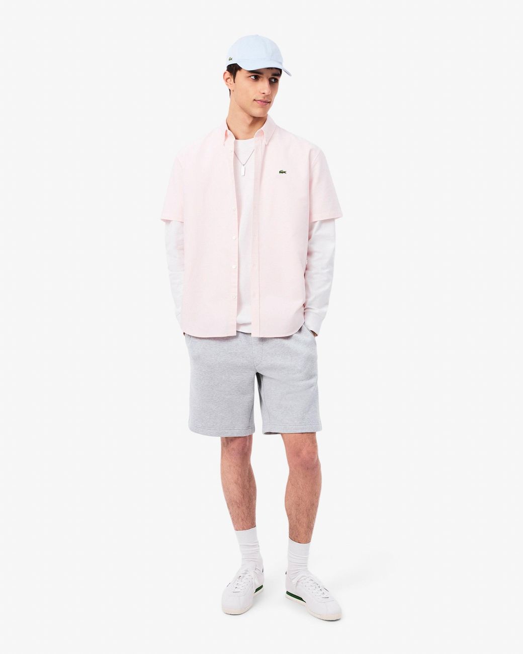 Lacoste Gray Regular Fit Fleece Shorts for men