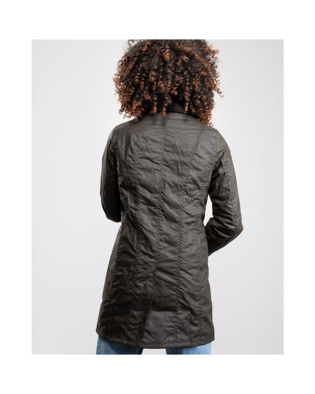 Barbour Cotton Belsay Wax Ladies Jacket in Olive (Green) | Lyst