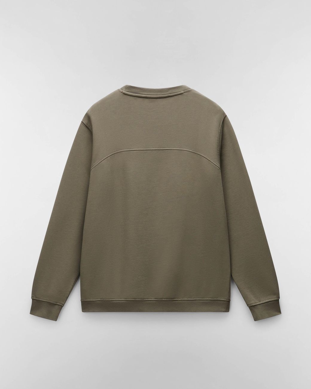 Napapijri Gray Badge Crew Neck Sweatshirt for men