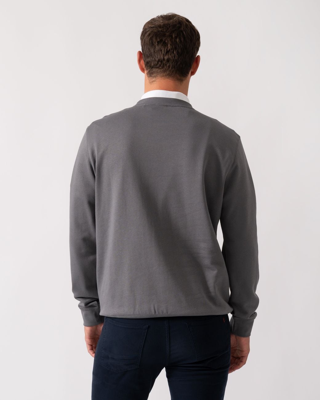 Boss Gray Boss Westart Crew Neck Sweatshirt With Logo Patch for men