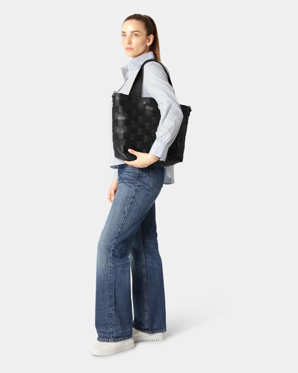 Ilse Jacobsen Blue Chip Braided Cross-Body Shopper