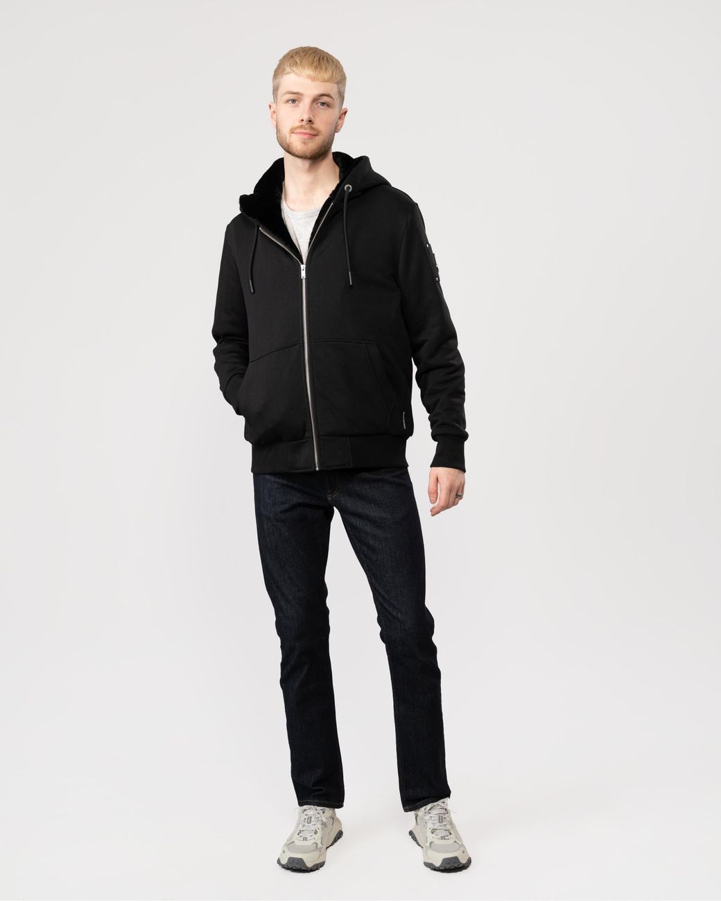 Moose Knuckles Black Classic Bunny 3 Fleece Hoodie for men