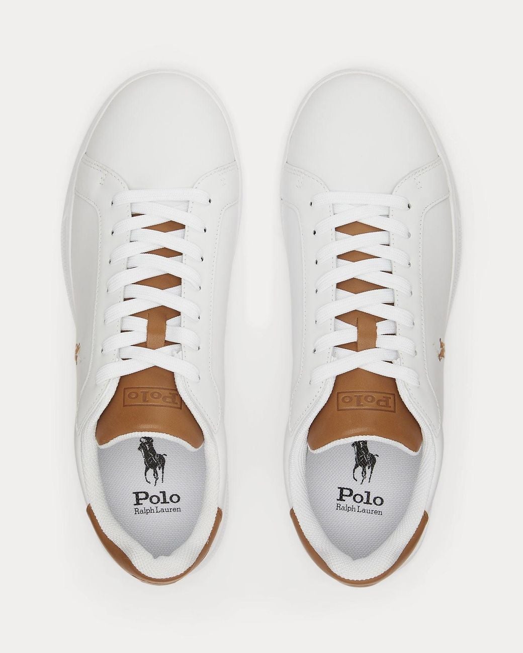 Ralph Lauren White Heritage Court Ii Leather Sneaker for men