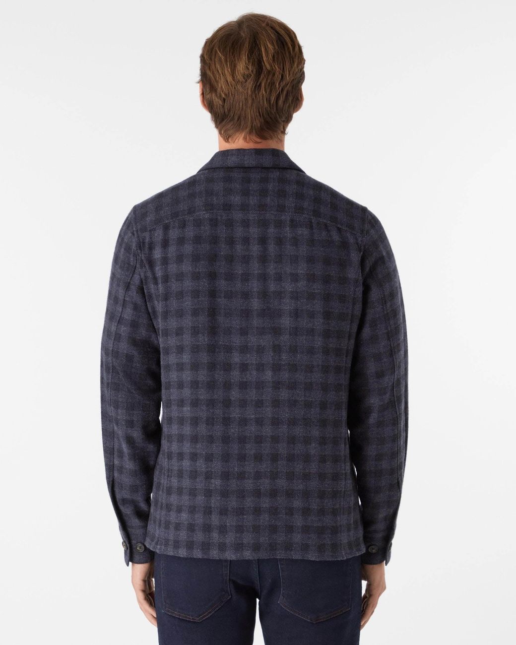 Oliver Sweeney Blue Tramore Brushed Cotton Overshirt for men