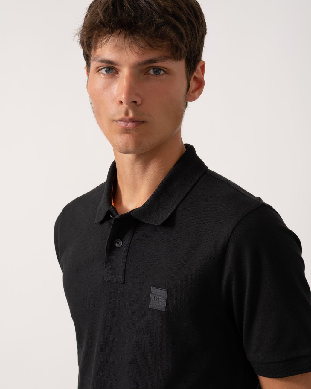 Boss Black Passenger Stretch-Cotton Slim-Fit Polo Shirt With Logo Patch Nos for men