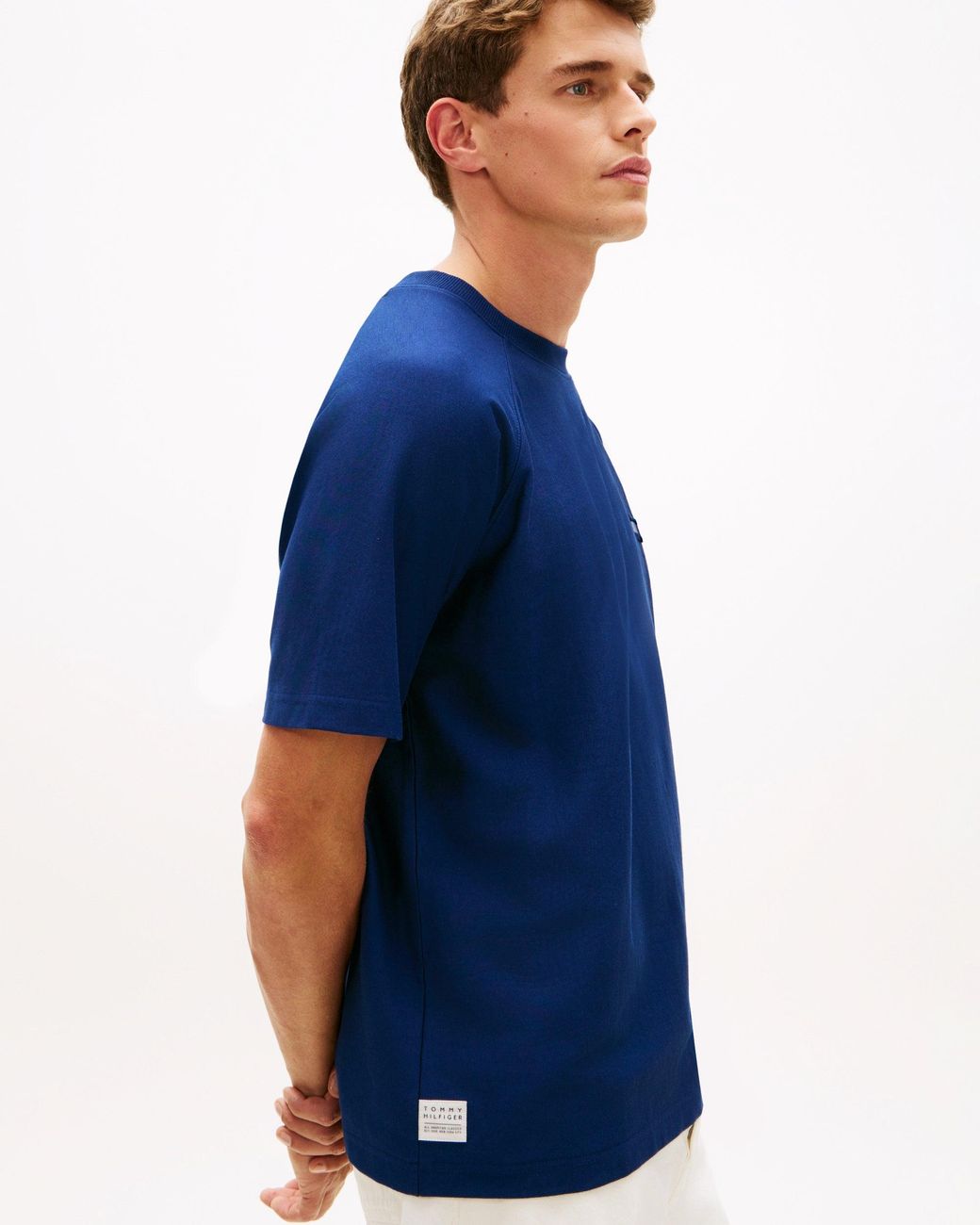 Tommy Hilfiger Blue Tommy Flag Elevated T-Shirt for men