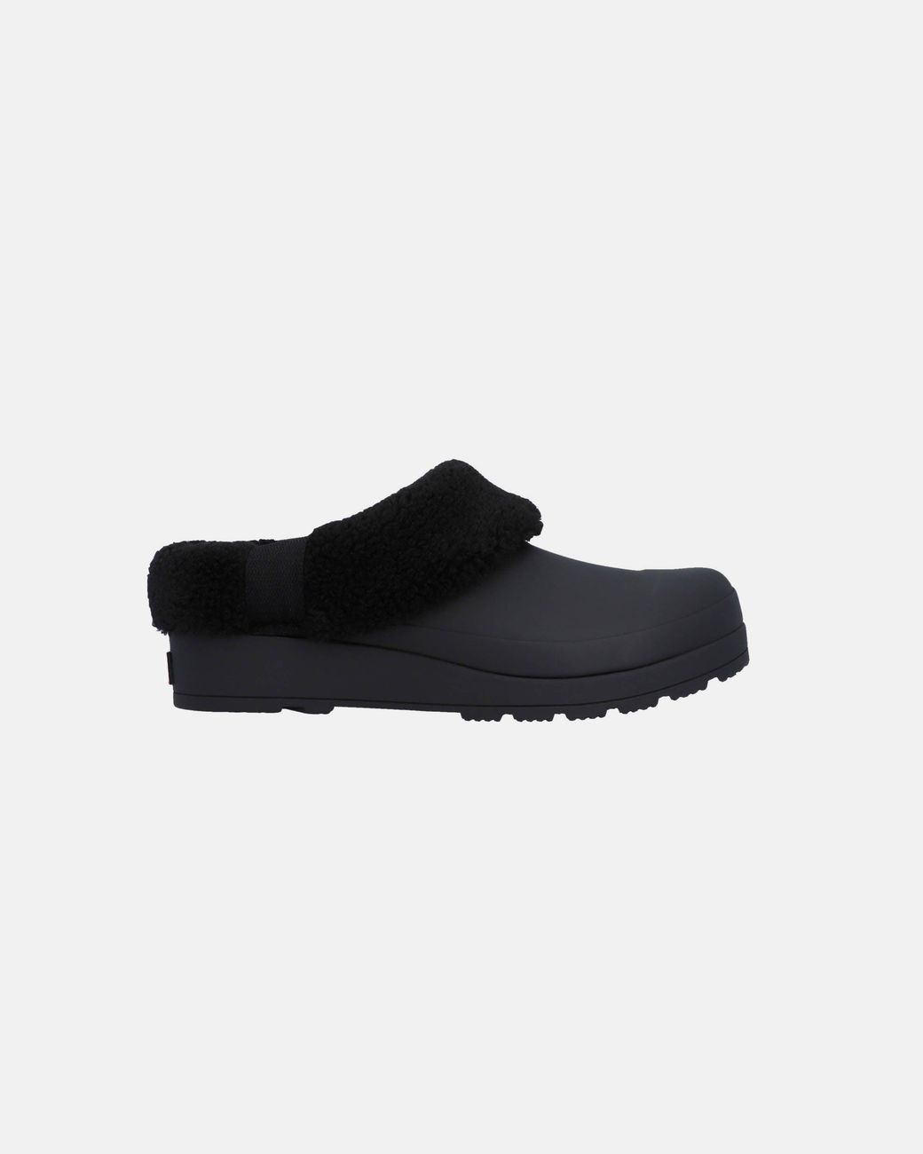 Hunter Black Play Shearling Insulated Clog
