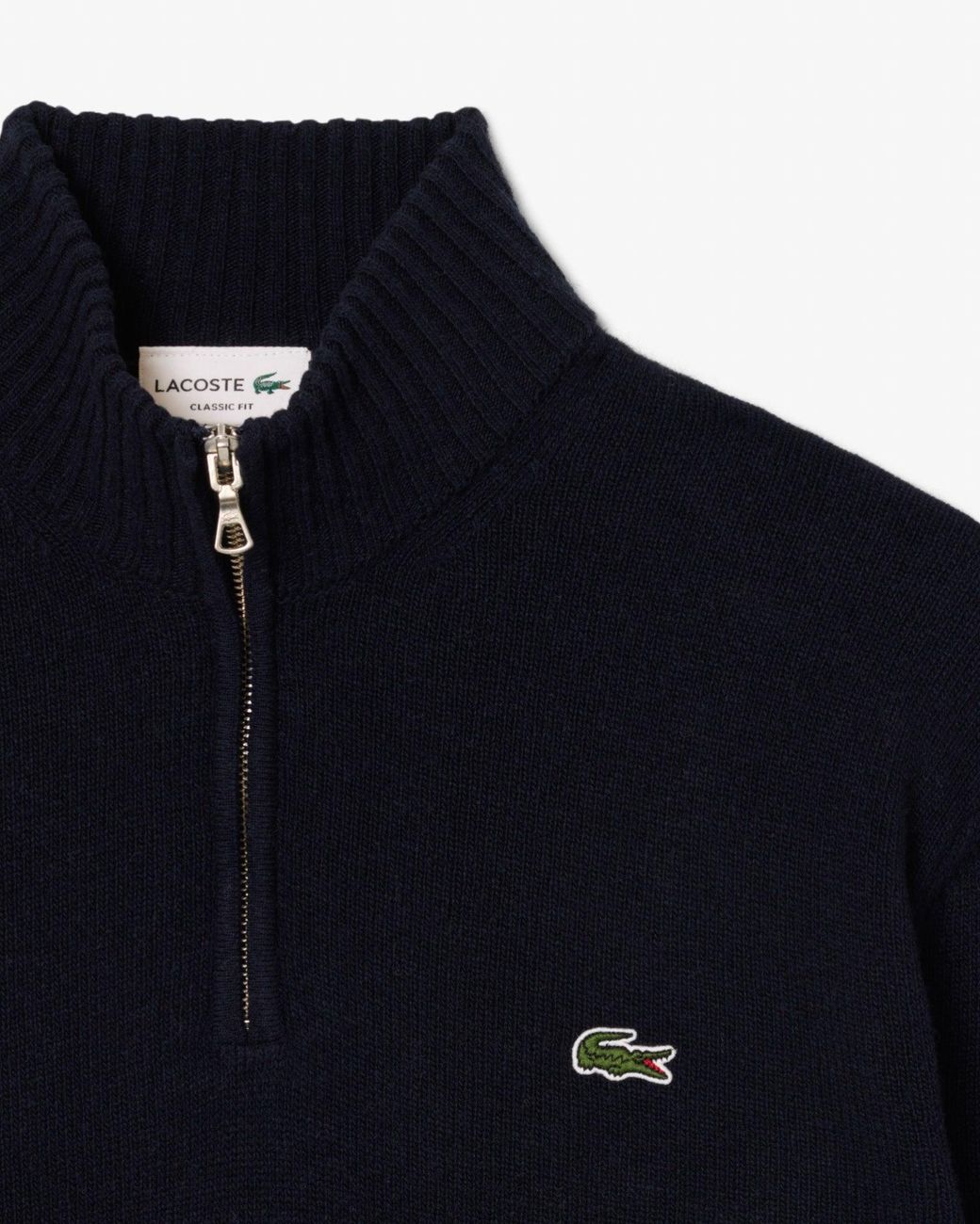 Lacoste Black Half-Zip Merino Sweatshirt for men