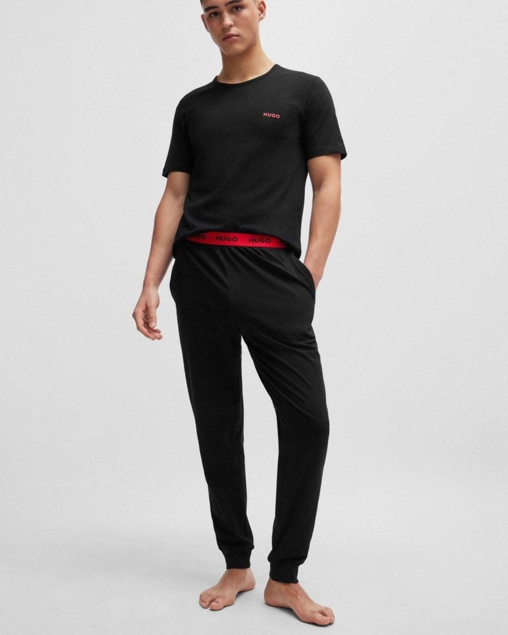 HUGO Black Three-Pack Of Underwear T-Shirts for men