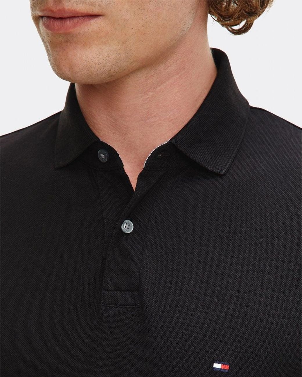 Tommy Hilfiger Black 1985 Regular Long Sleeve Polo Shirt for men