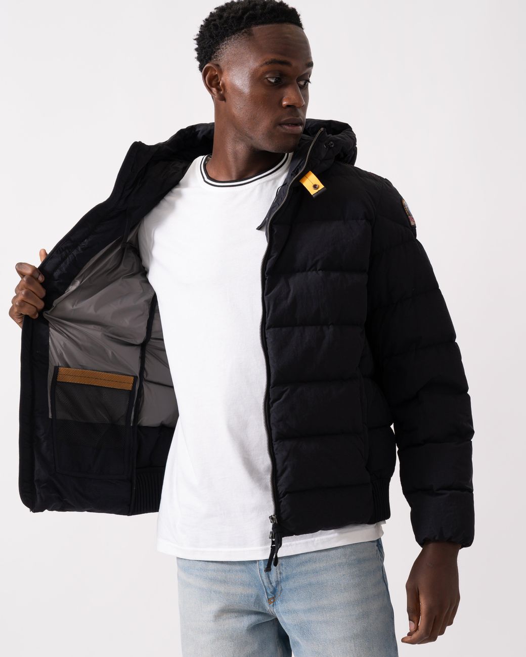 Parajumpers Blue Cassian Hooded Down Jacket for men