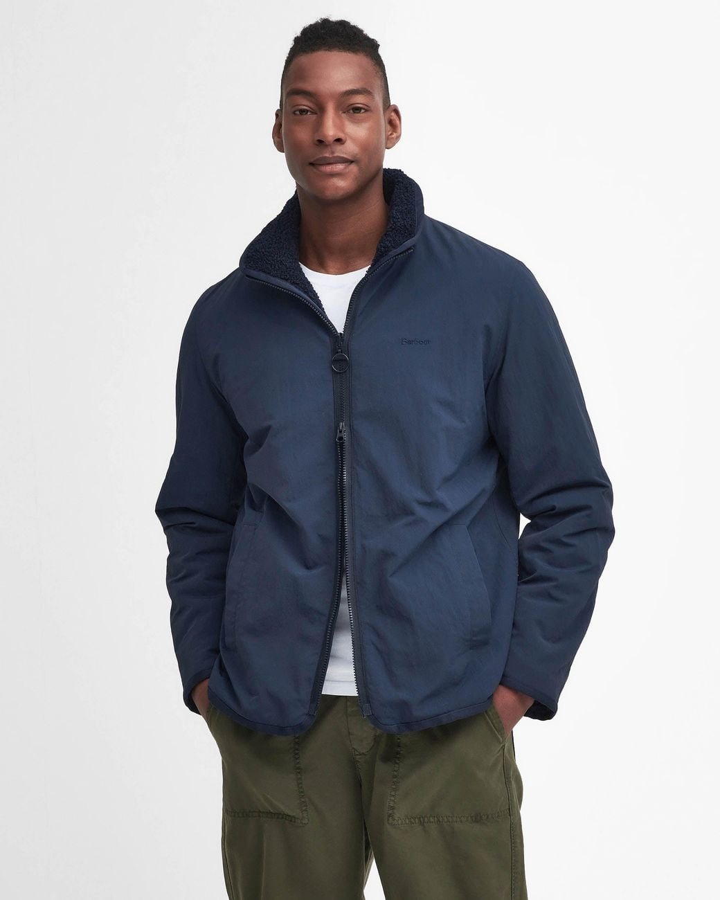 Barbour Blue Reversible Fleece Jacket for men