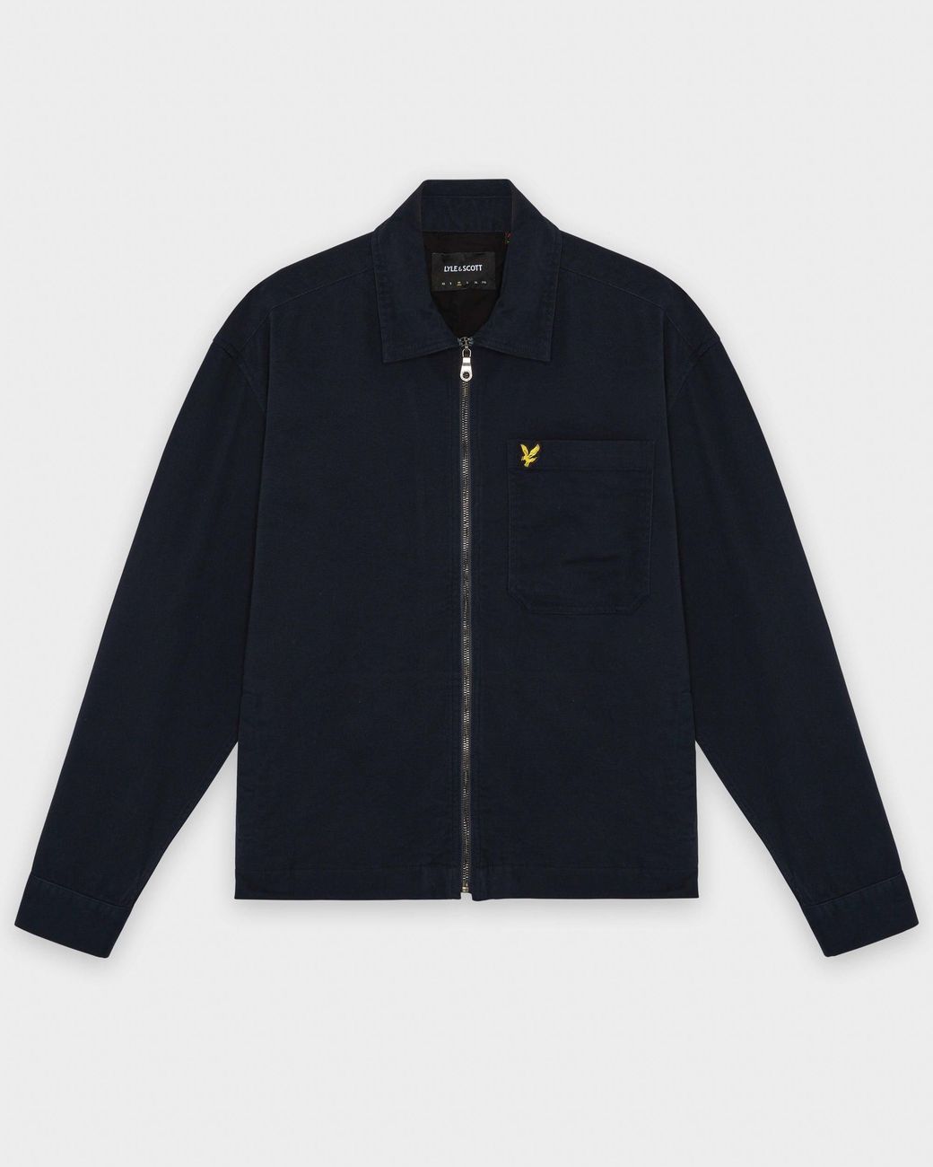 Lyle & Scott Blue Lightweight Enzyme Wash Overshirt for men