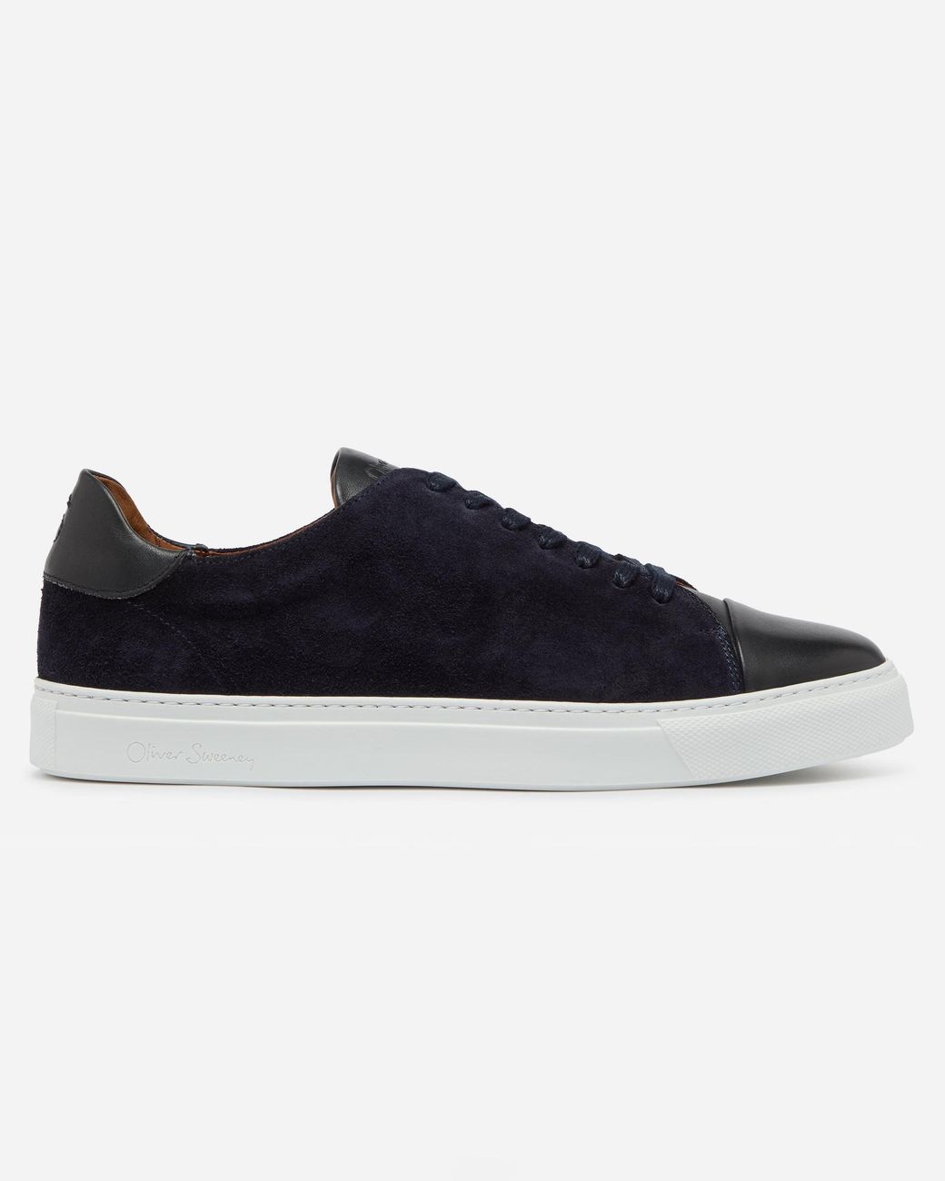 Oliver Sweeney Blue Capelo Calf Suede Cupsole Trainers for men