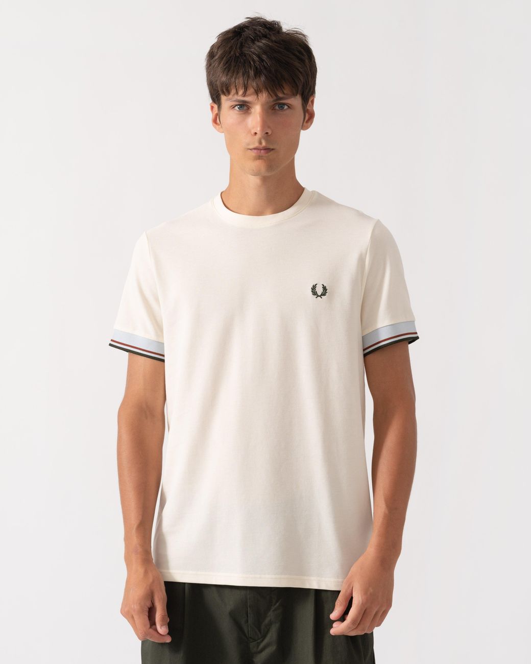 Fred Perry Natural Twin Tipped Cuff T-Shirt for men