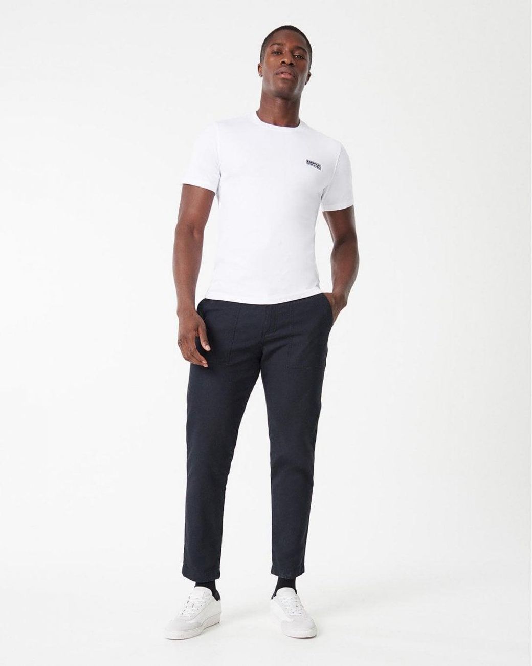 Barbour White Small Logo T-Shirt for men
