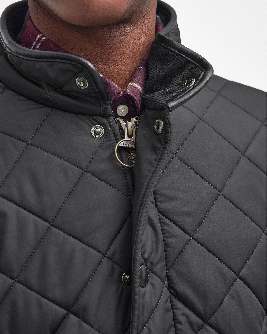 Barbour Gray Powell Quilted Jacket for men