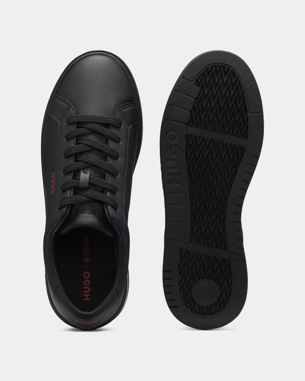 HUGO Black Neston Contrast-Logo Trainers for men