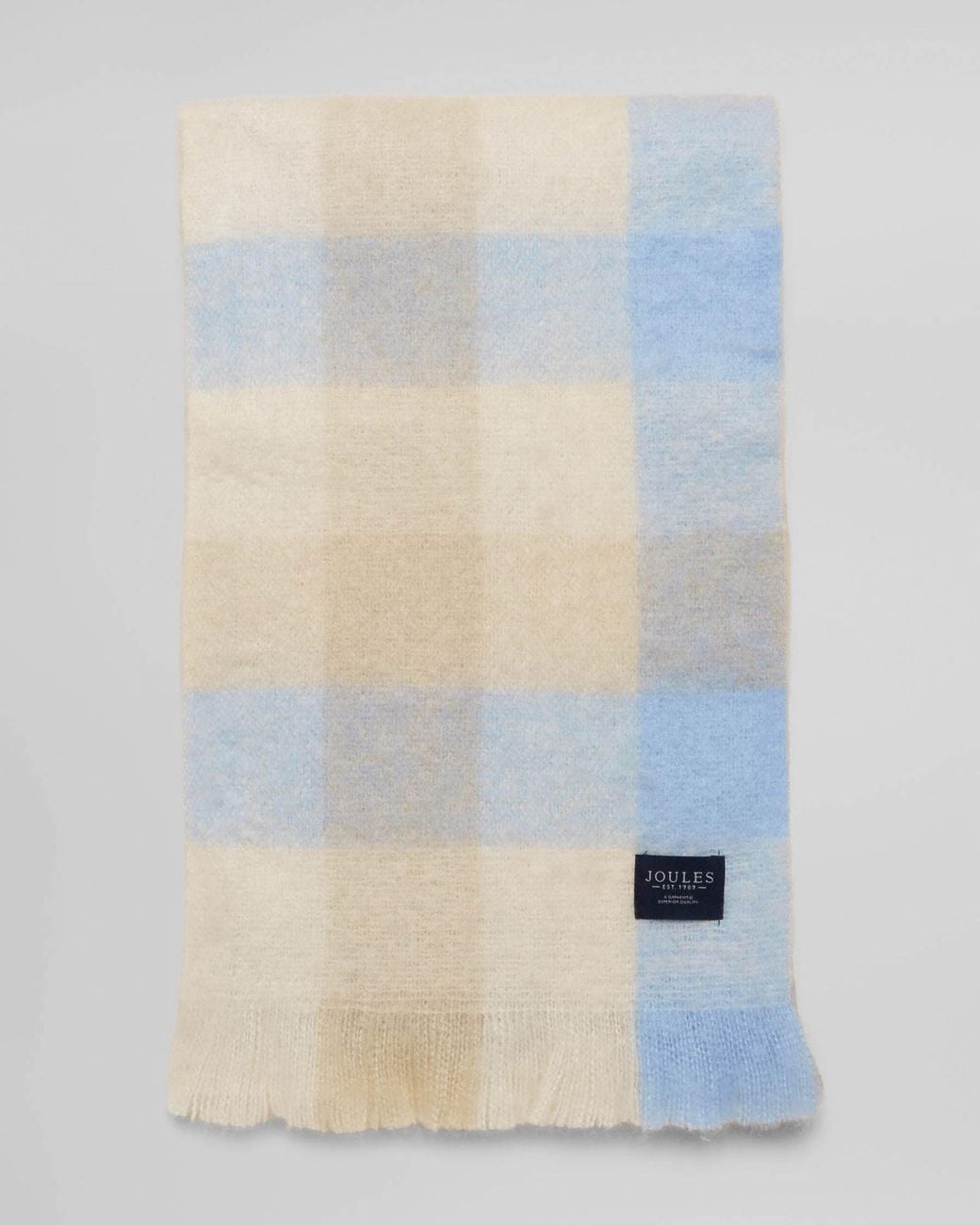 Joules Blue Betsy Brushed Scarf