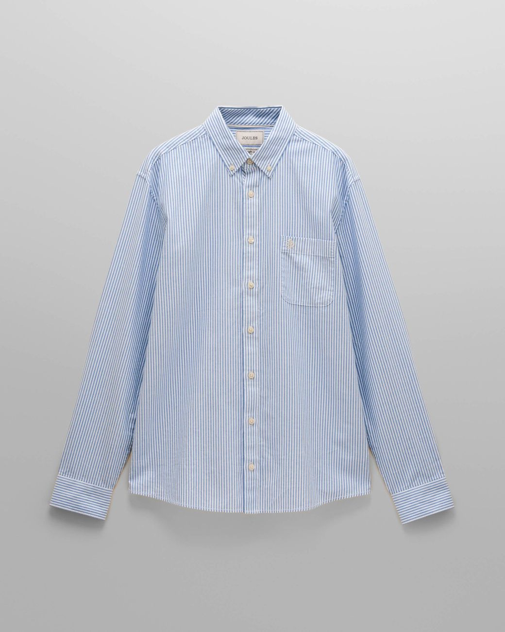 Joules Blue Classic Fit Stripe Oxford Shirt for men