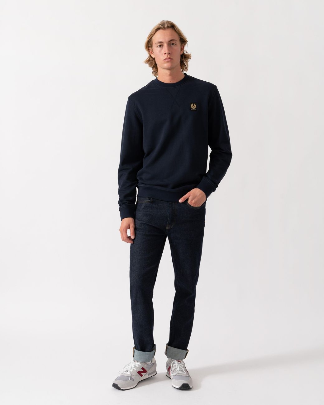 Belstaff Blue Logo Sweatshirt for men