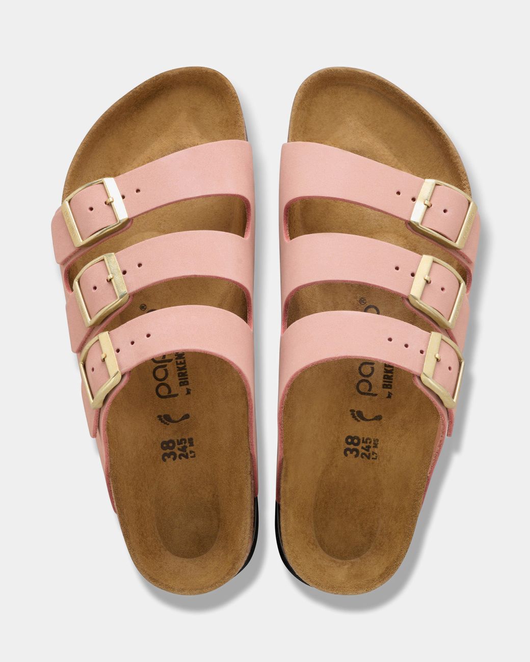 Birkenstock Pink Papillio Florida Iii Flex Nubuck Platform Sandals