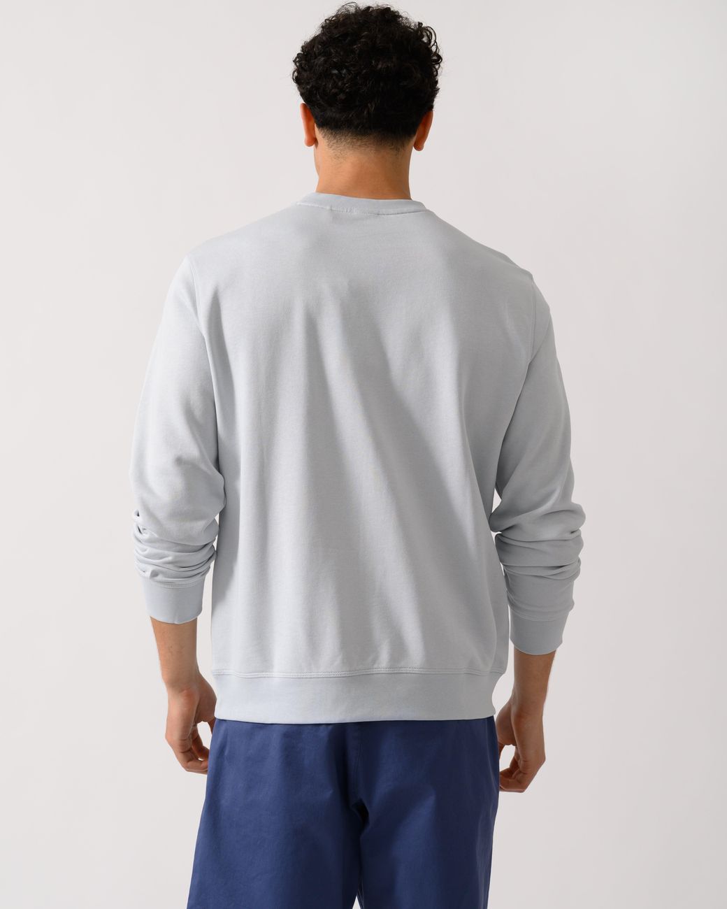 Boss Gray Westart Crew Neck Sweatshirt With Logo Patch for men