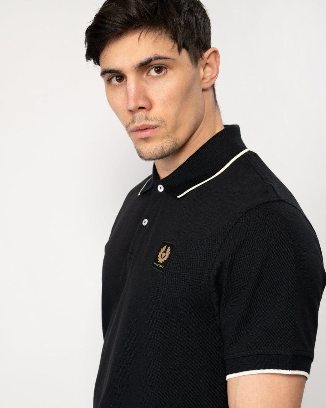 Belstaff Black Tipped Polo for men