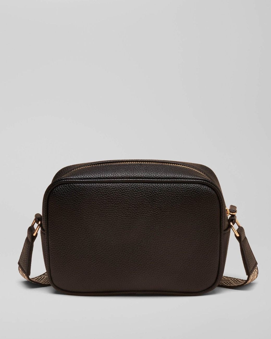 Joules Black Trent Faux Leather Crossbody Bag