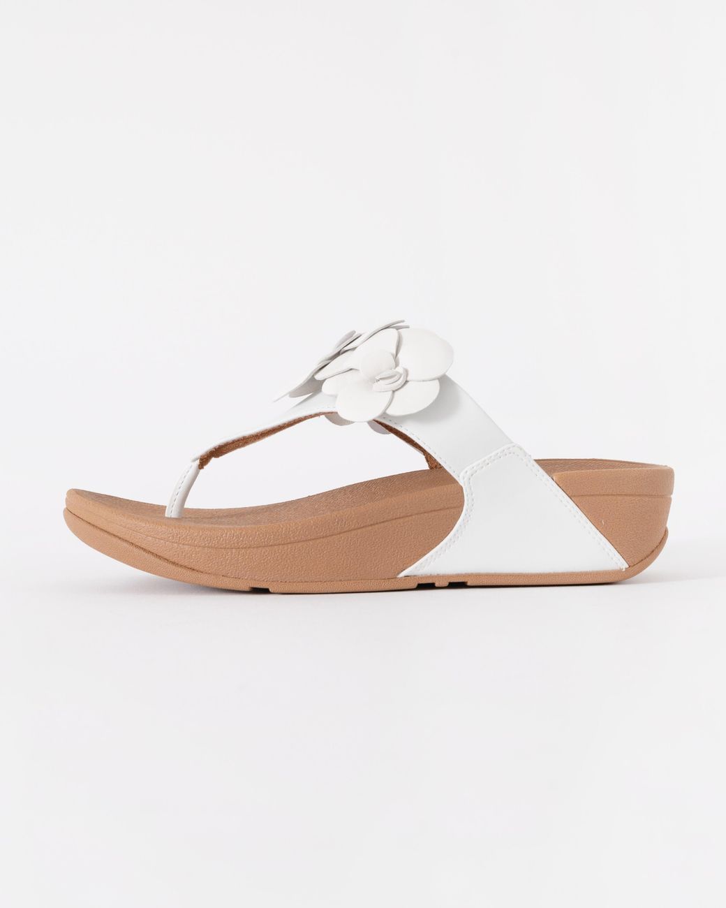 Fitflop White Lulu Flower Toe-Post Sandals