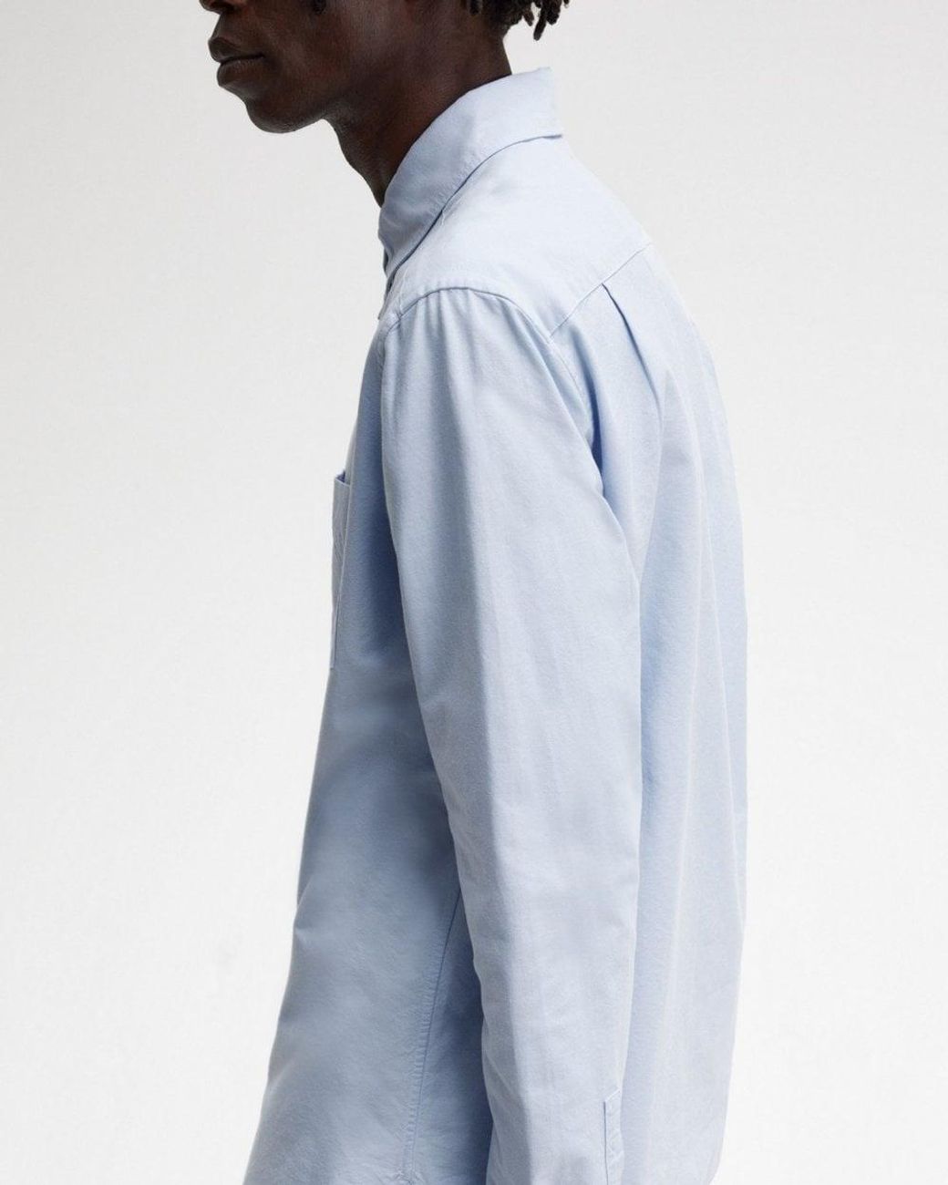 Fred Perry Blue Long Sleeve Oxford Shirt for men
