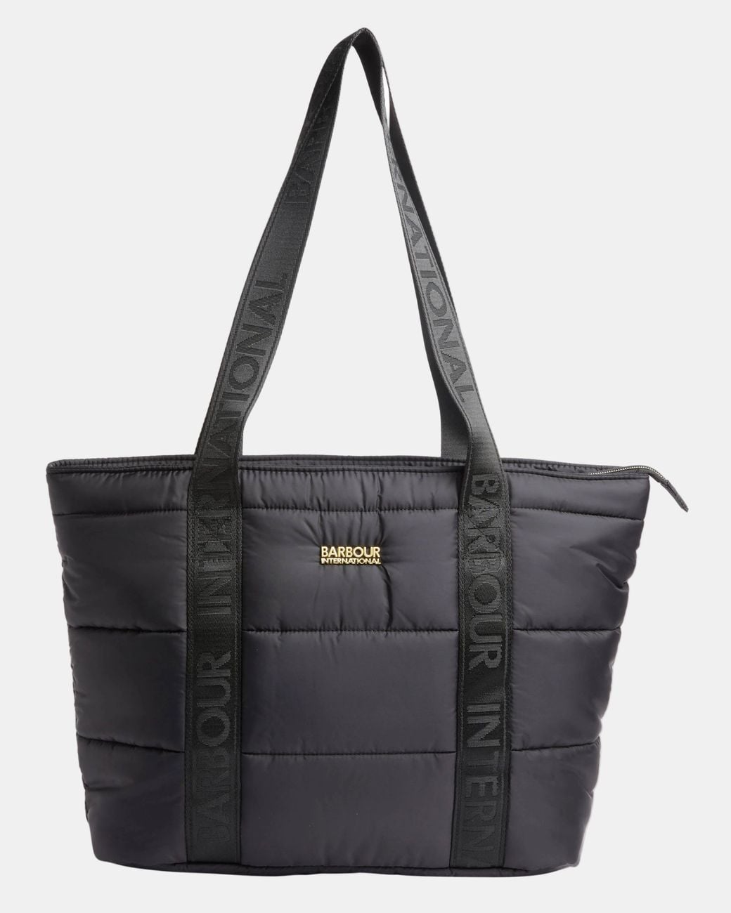 Barbour Black Monaco Baffle Quilt Tote Bag
