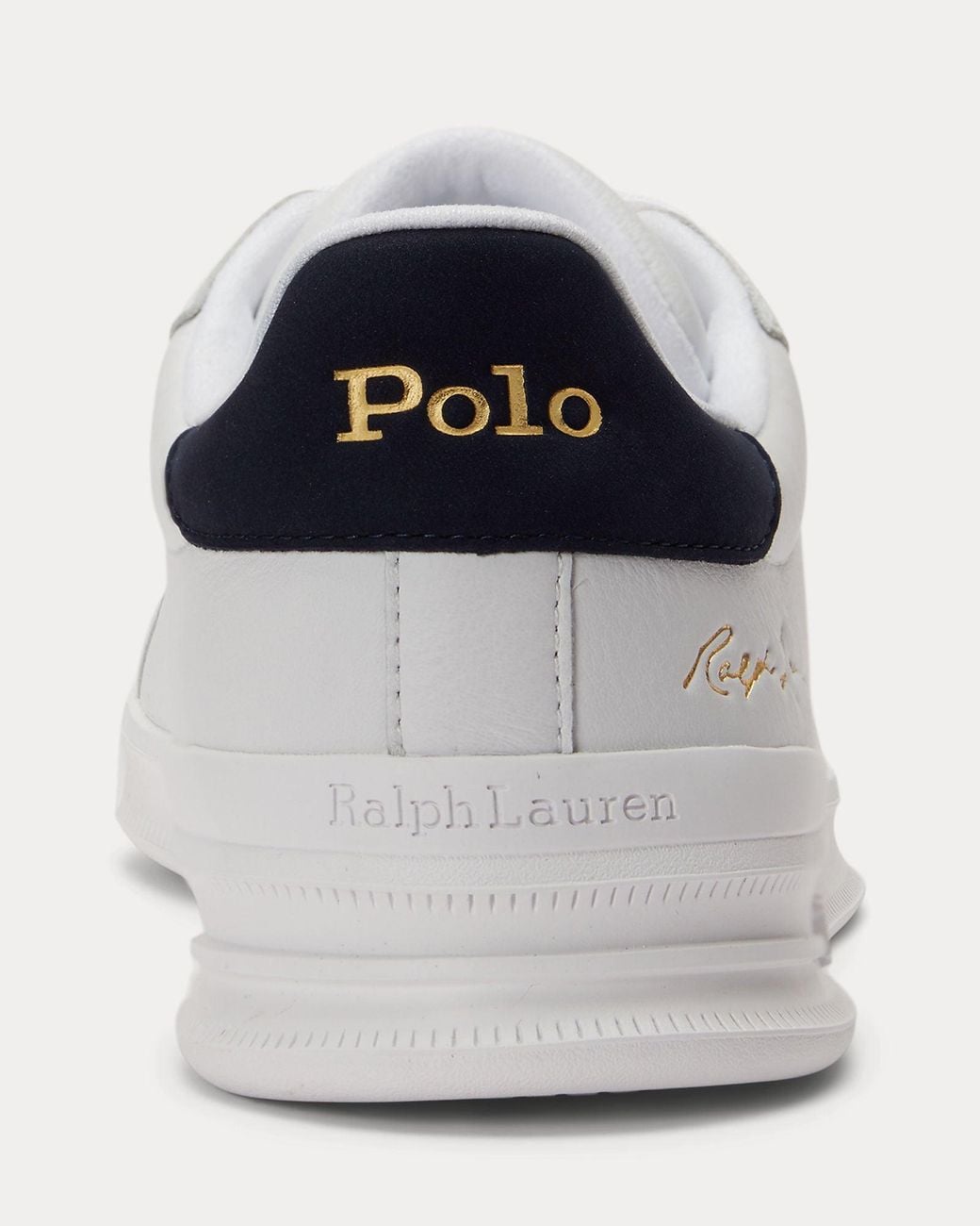 Ralph Lauren White Heritage Court Ii Leather Sneaker for men
