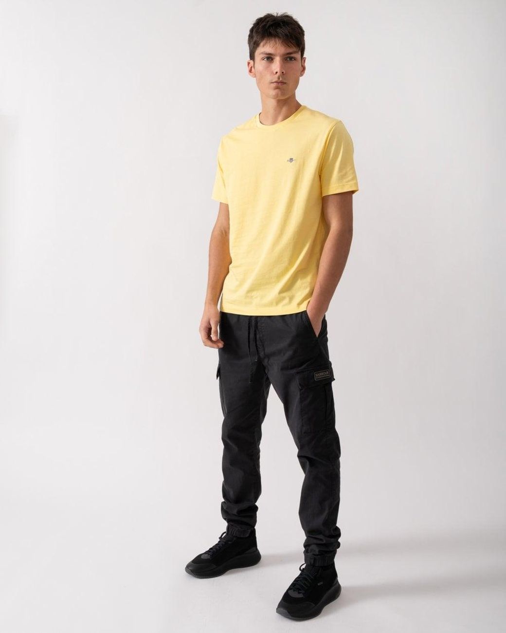 Gant Natural Regular Fit Short Sleeve Shield Logo for men