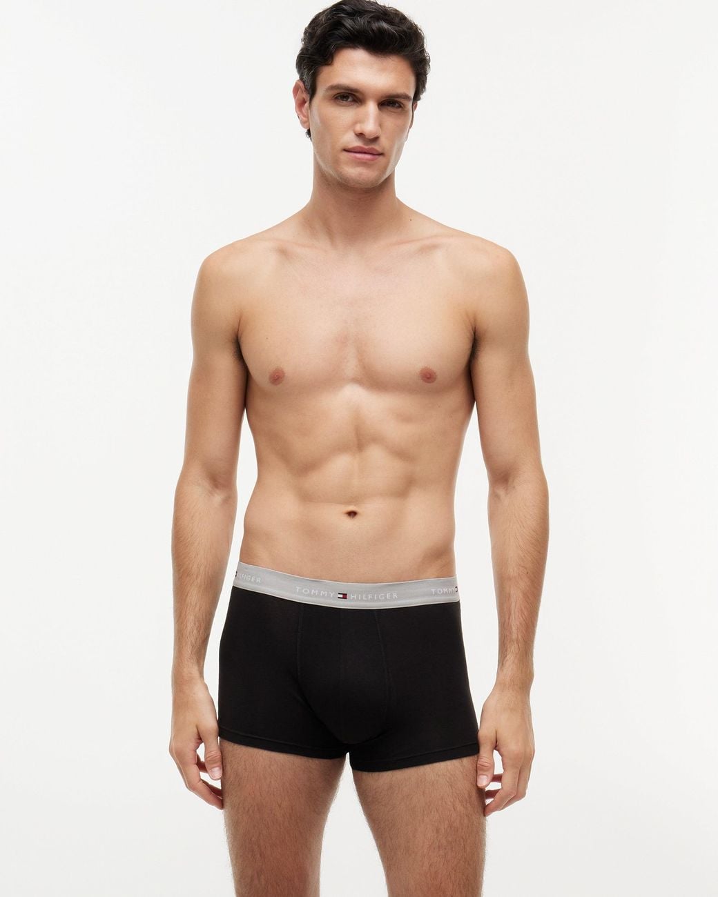 Tommy Hilfiger Black 3-Pack Logo Waistband Trunks for men